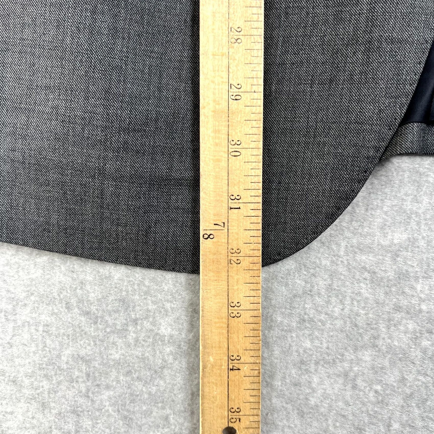 J.Crew J.CREW Blazer Sport Coat Jacket Ludlow Tollegno 1900 Wool Mens 40L Grey Suit Travel 1 Piece Two-Button Double-Vented Size 40R - 7 Thumbnail
