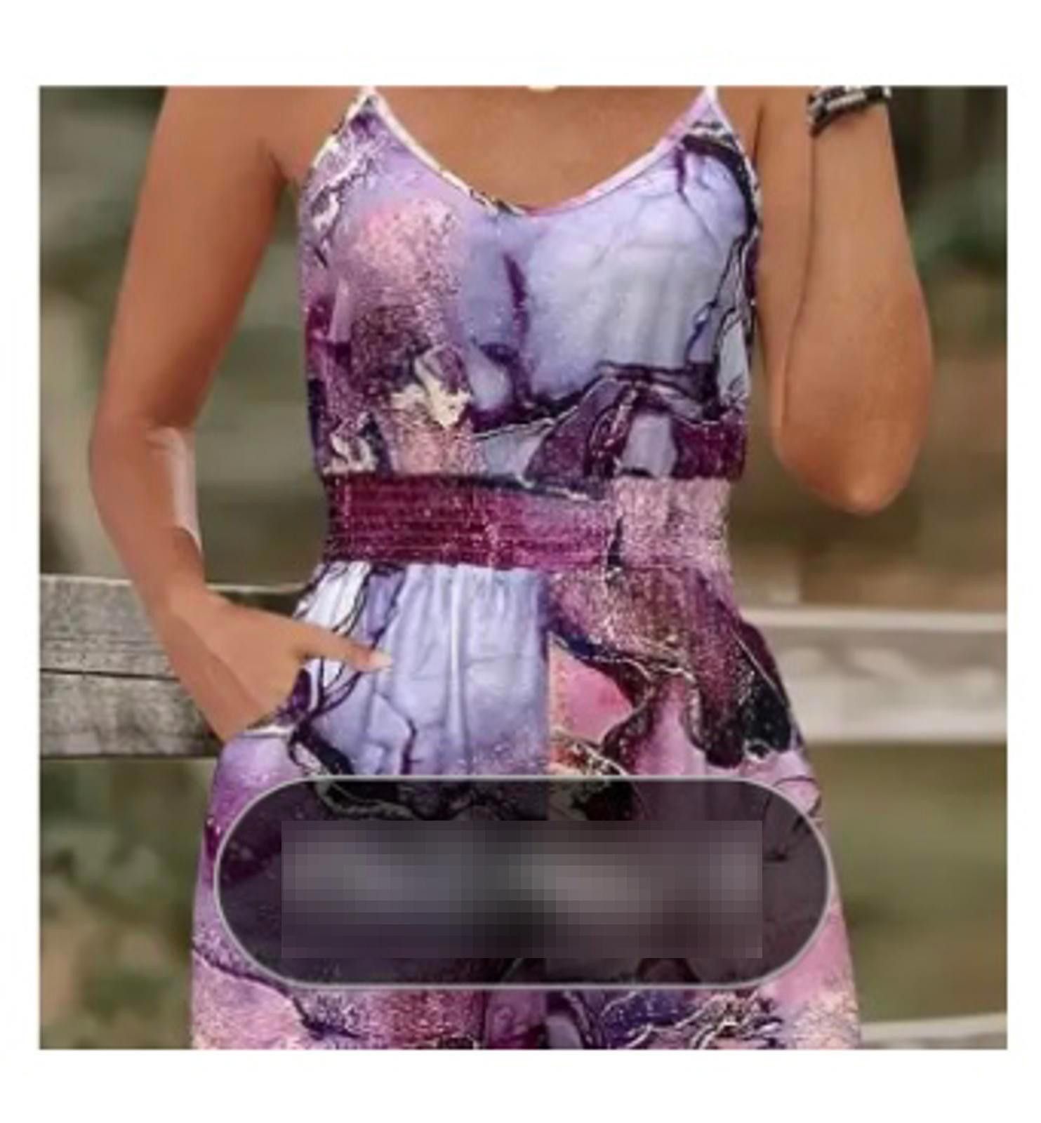 Designer Chic Abstract Print Romper Size 42" / US 20 - 1 Thumbnail