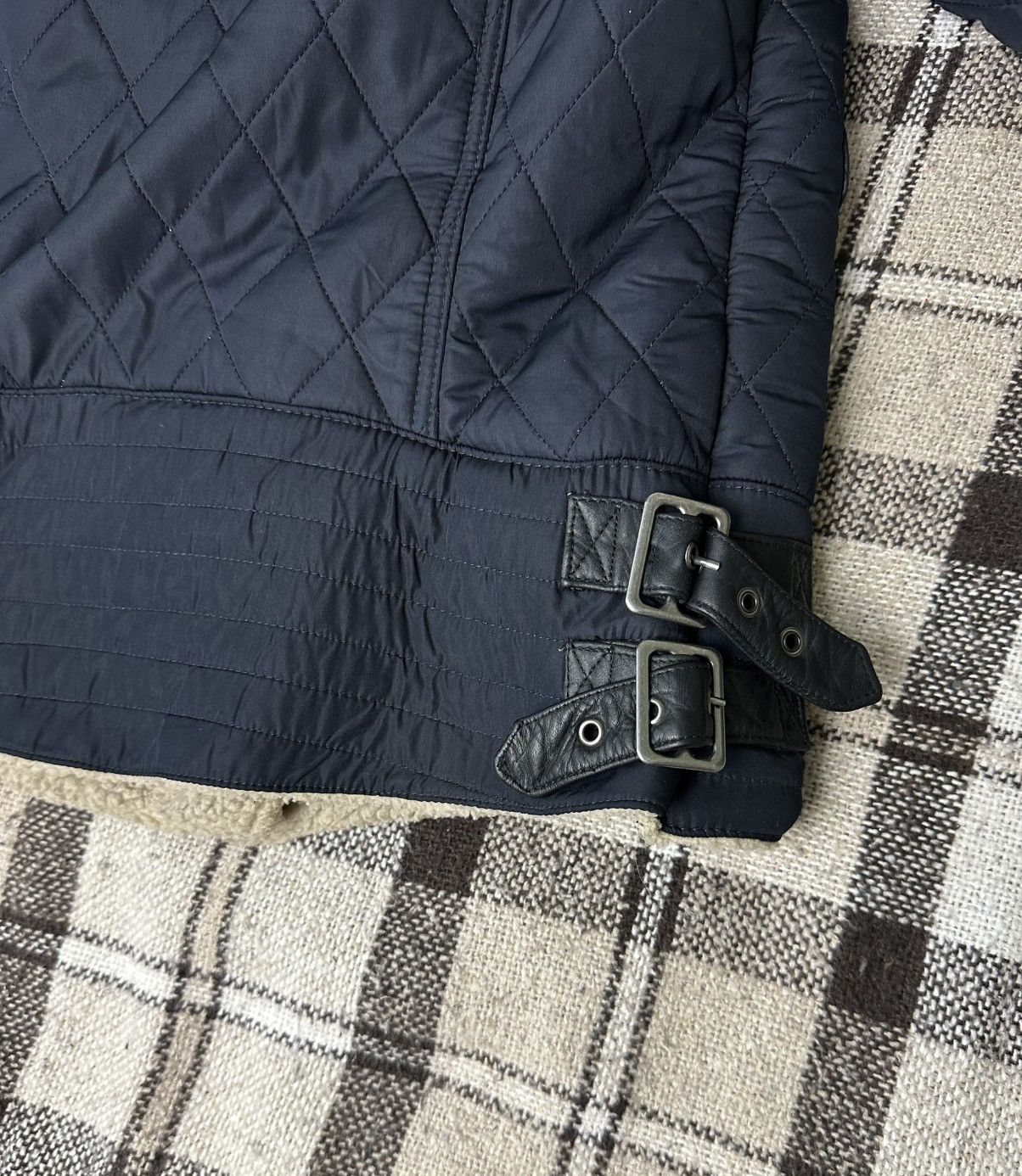 Barbour Battalion Quilt Navy Jacket with Sherpa size 36/uk10