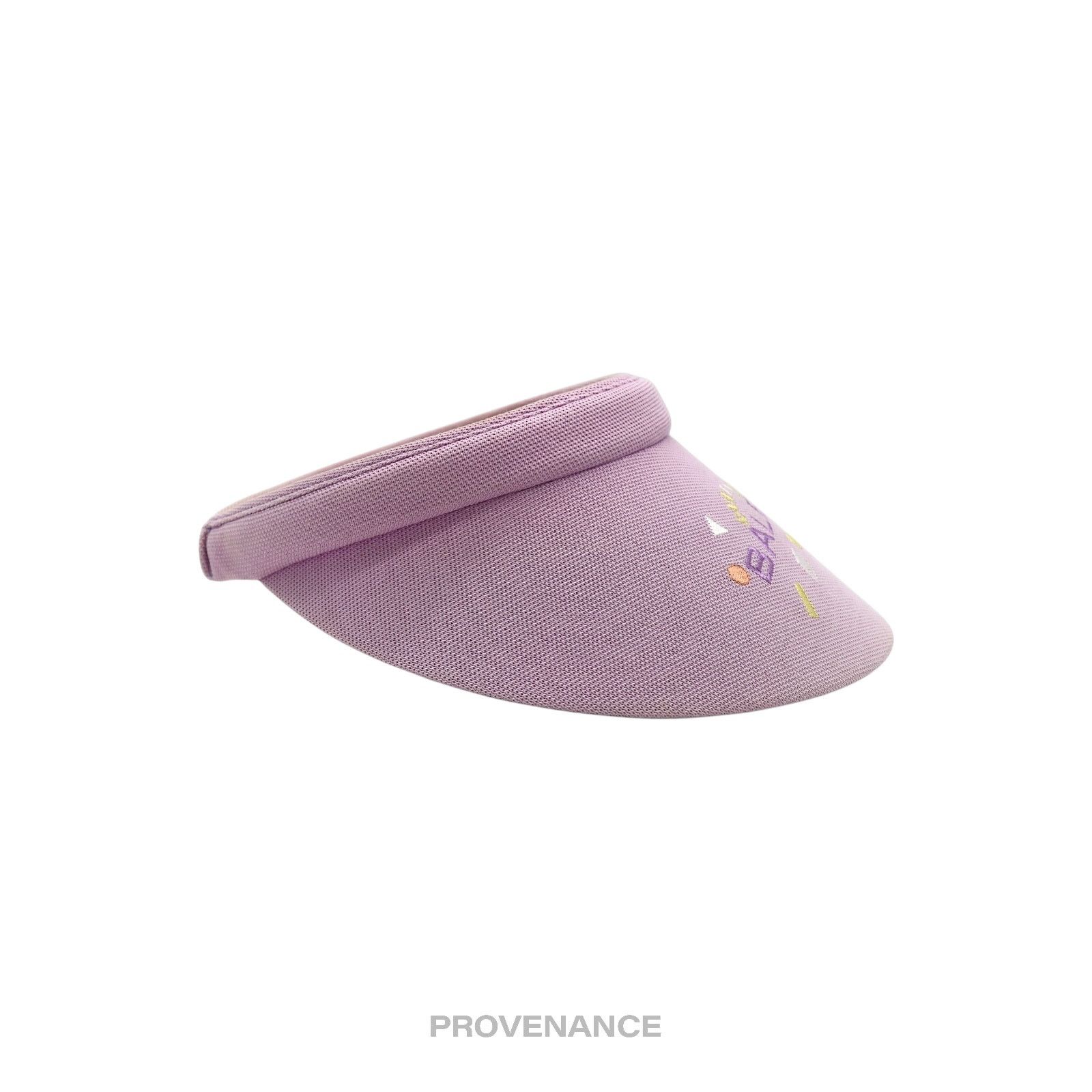 Balenciaga 🔴 Balenciaga Logo Embroidered Visor - Lavender Geometric Size ONE SIZE - 5 Thumbnail