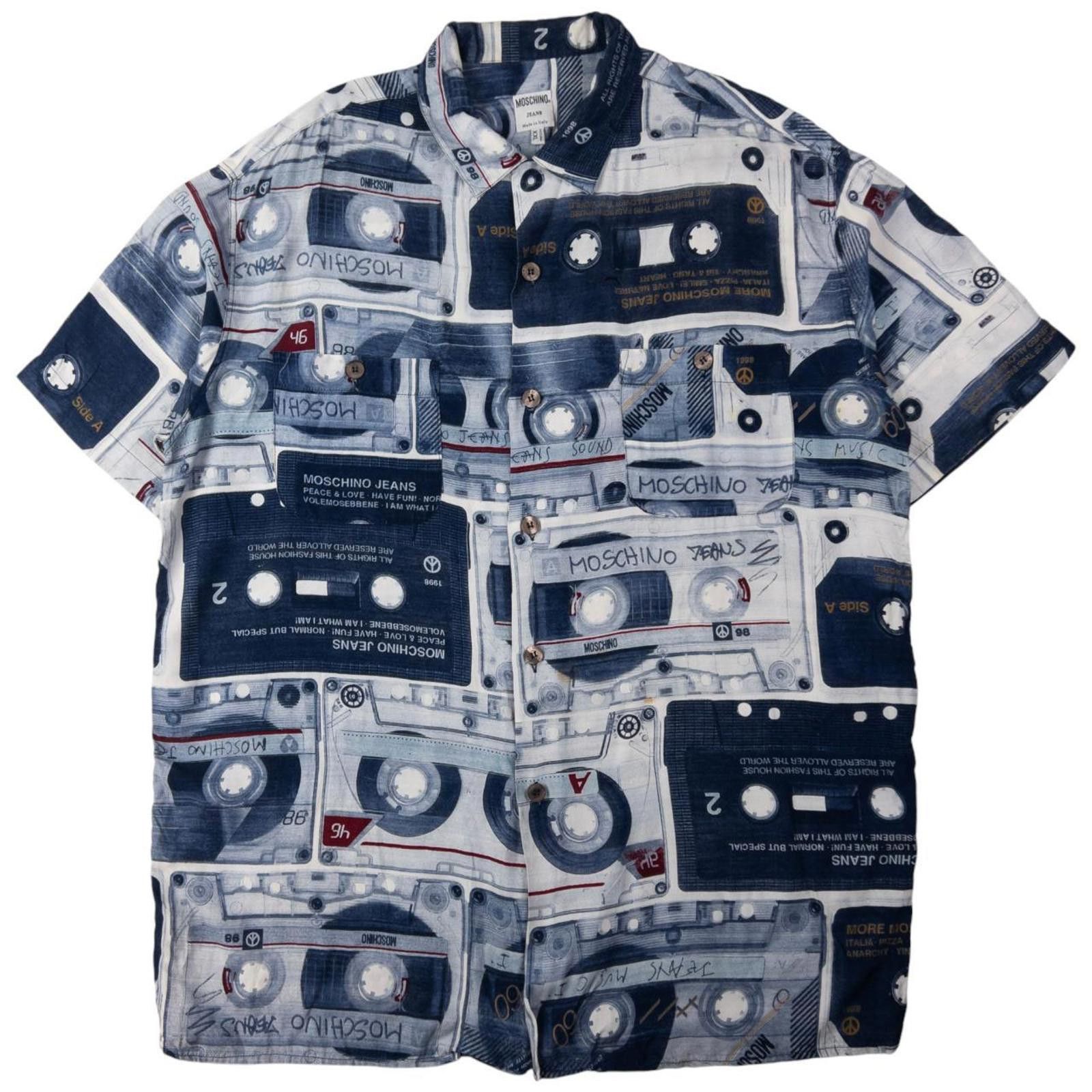 Moschino Vintage Moschino Jeans Cassette Short Sleeve Shirt Size 
