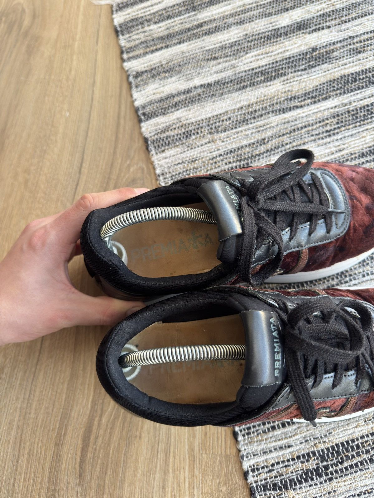 Premiata PREMIATA Woman’s Velour Burgundy Sneakers Shoes Size 37 Size US 6.5 / IT 36.5 - 16 Thumbnail