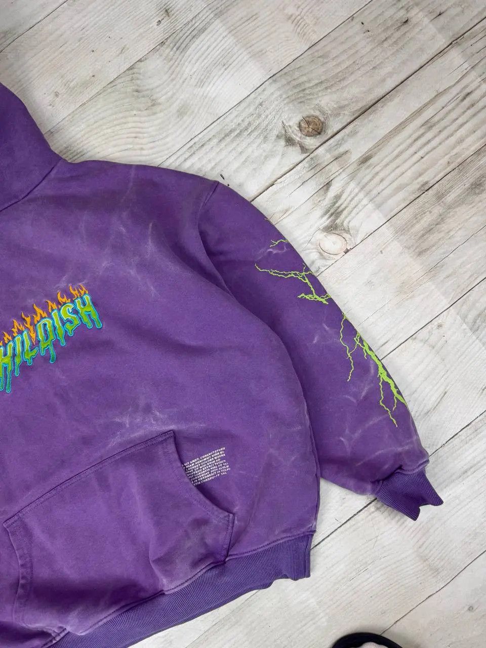 Vintage Childish Hoodie TGF Purple Lightning Racing Motors VIntage Size US M / EU 48-50 / 2 - 4 Thumbnail
