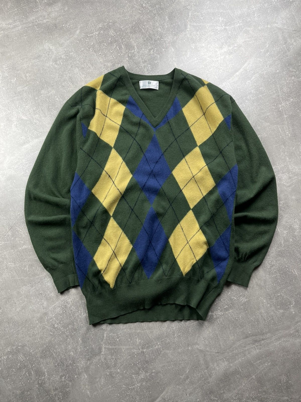 Ballantyne Vintage Ballantyne Argyle Sweater Super Geelong Lambswool Size US M / EU 48-50 / 2 - 2 Thumbnail