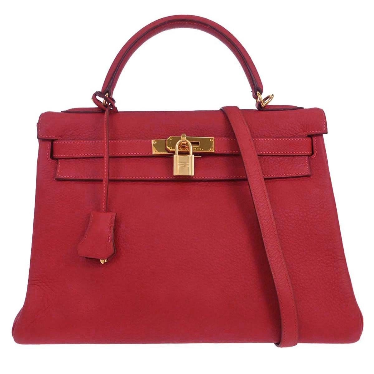 Hermes Hermes Kelly Red Togo with Gold Hardware Size ONE SIZE - 1 Thumbnail