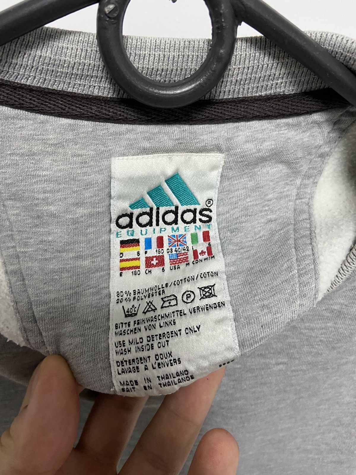 Adidas × Vintage Adidas Equipment Vintage Big Logo Sweatshirt Street Style Size US M / EU 48-50 / 2 - 5 Thumbnail