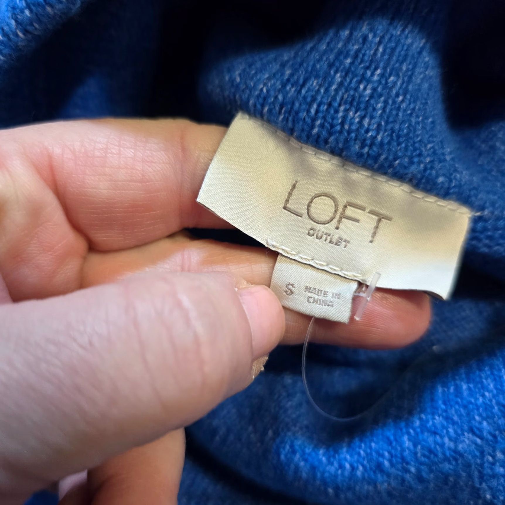 Loft LOFT Sweater Womens Size Small Blue Turtleneck Knit Long Sleeve Casual Basic Pullover Regular Knit Winter Fall Spring Mens Womens Boys Girls Size S / US 4 / IT 40 - 4 Thumbnail