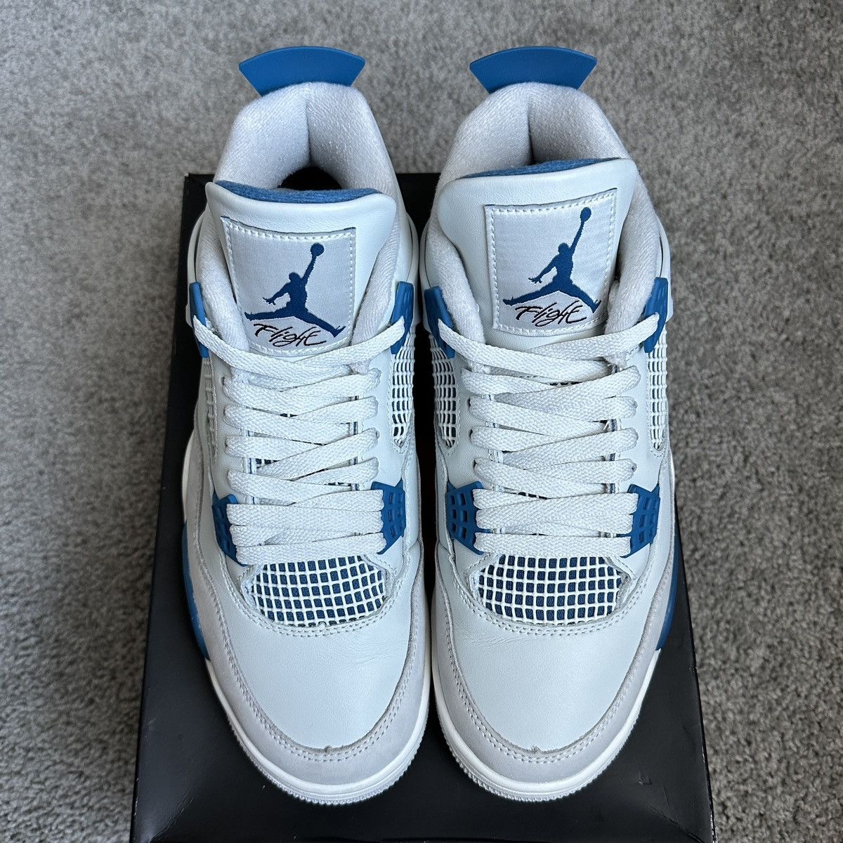 Jordan Brand × Nike Air Jordan Retro 4 Military Blue 2024 Release Size US 9 / EU 42 - 3 Thumbnail