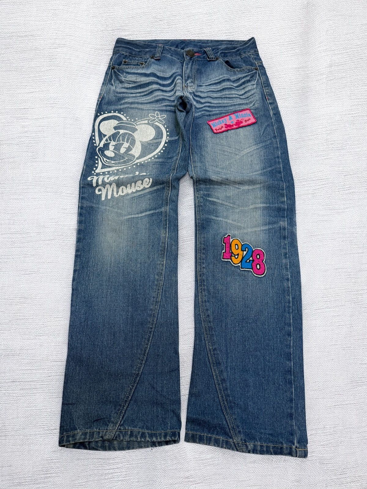 Disney DISNEY CHARACTER MINNIE MOUSE PRINTED LOW RISE DENIM Size 28" / US 6 / IT 42 - 1 Thumbnail