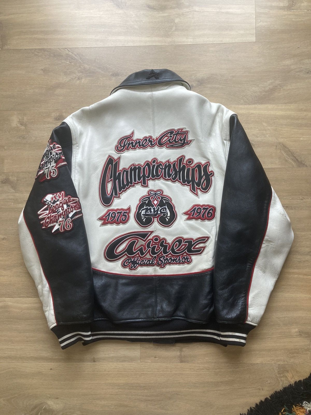 Avirex Avirex Championships Leather Jacket Size US M / EU 48-50 / 2 - 2 Thumbnail