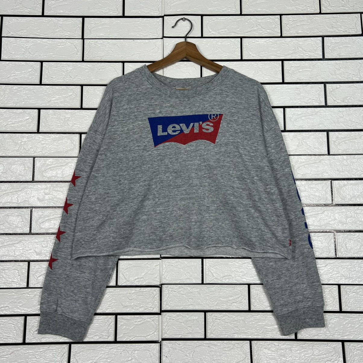 Levi's LEVIS Big Logo Cropped Sweater #4295-C195 Size M / US 6-8 / IT 42-44 - 1 Thumbnail