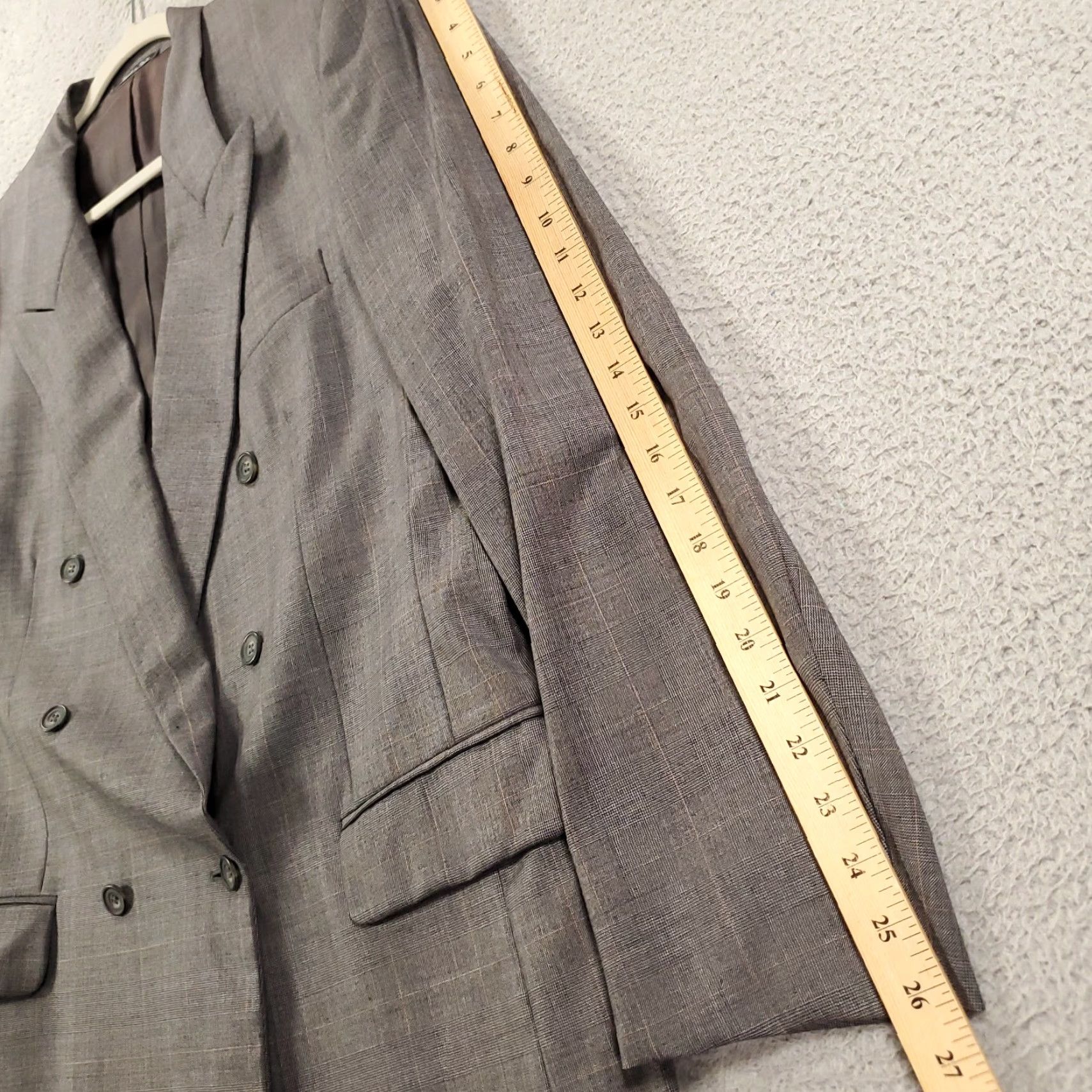 Doublet Vito Rufolo Suit Jacket Mens 44 Wool Double-Breasted Gray Vintage? Size 44R - 4 Thumbnail