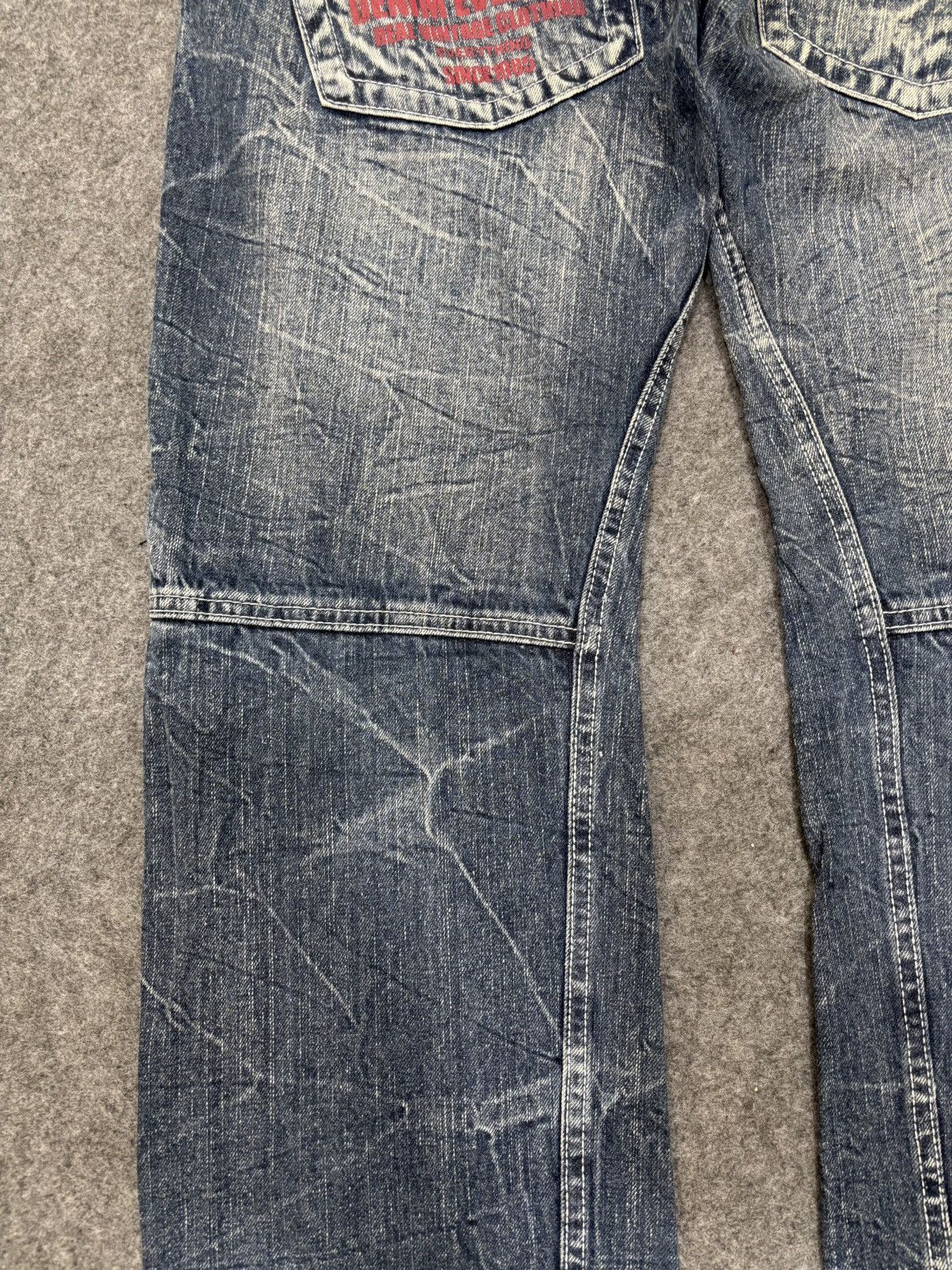 Japanese Brand 💥Double Waist💥Dominate Zipper Twisted Fades Denim F649 Size US 33 - 14 Thumbnail