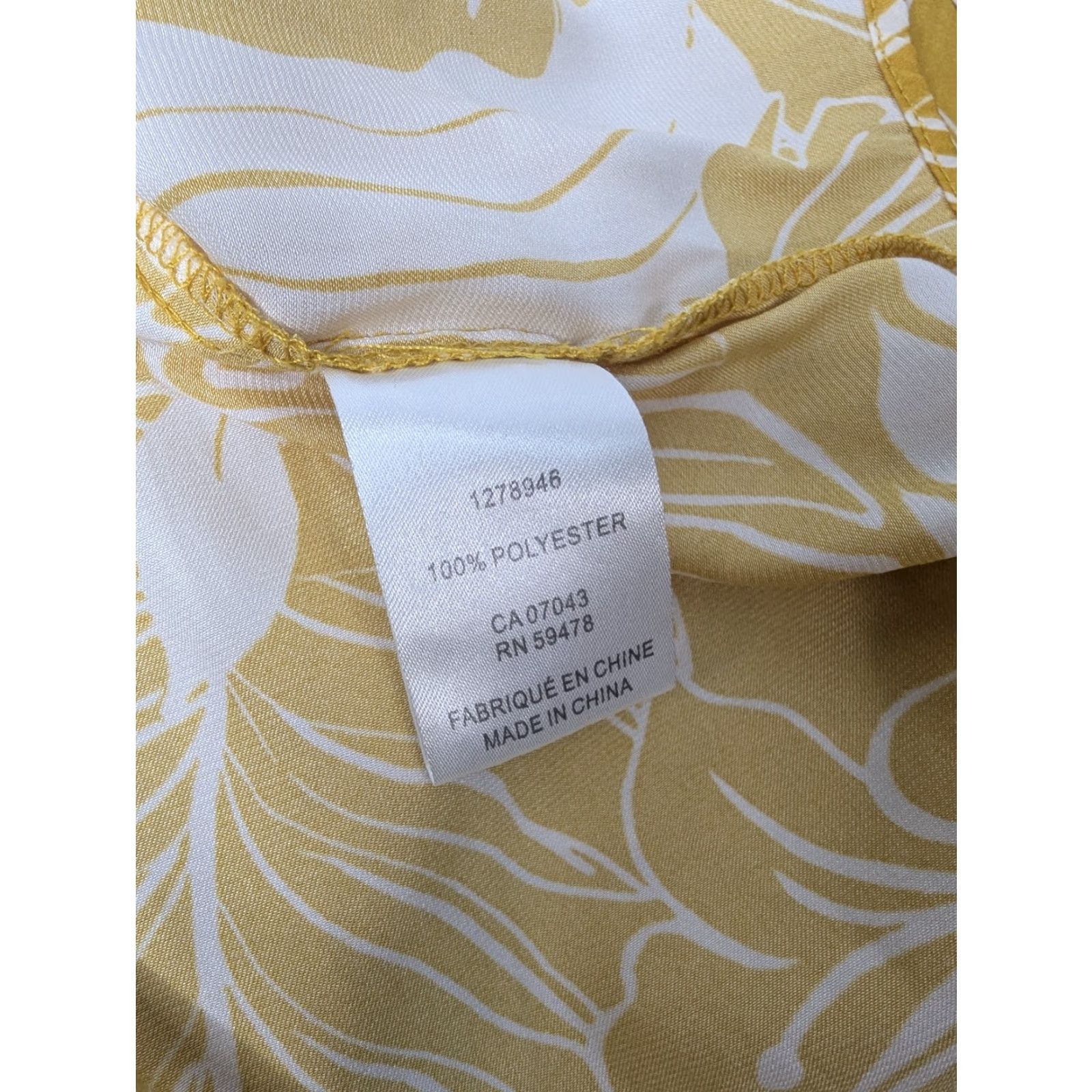 Joie JOIE Yellow Floral Sleeveless Blouse Top Medium - Tropical Button Front Collared Shirt Women's夏? Size M / US 6-8 / IT 42-44 - 6 Thumbnail