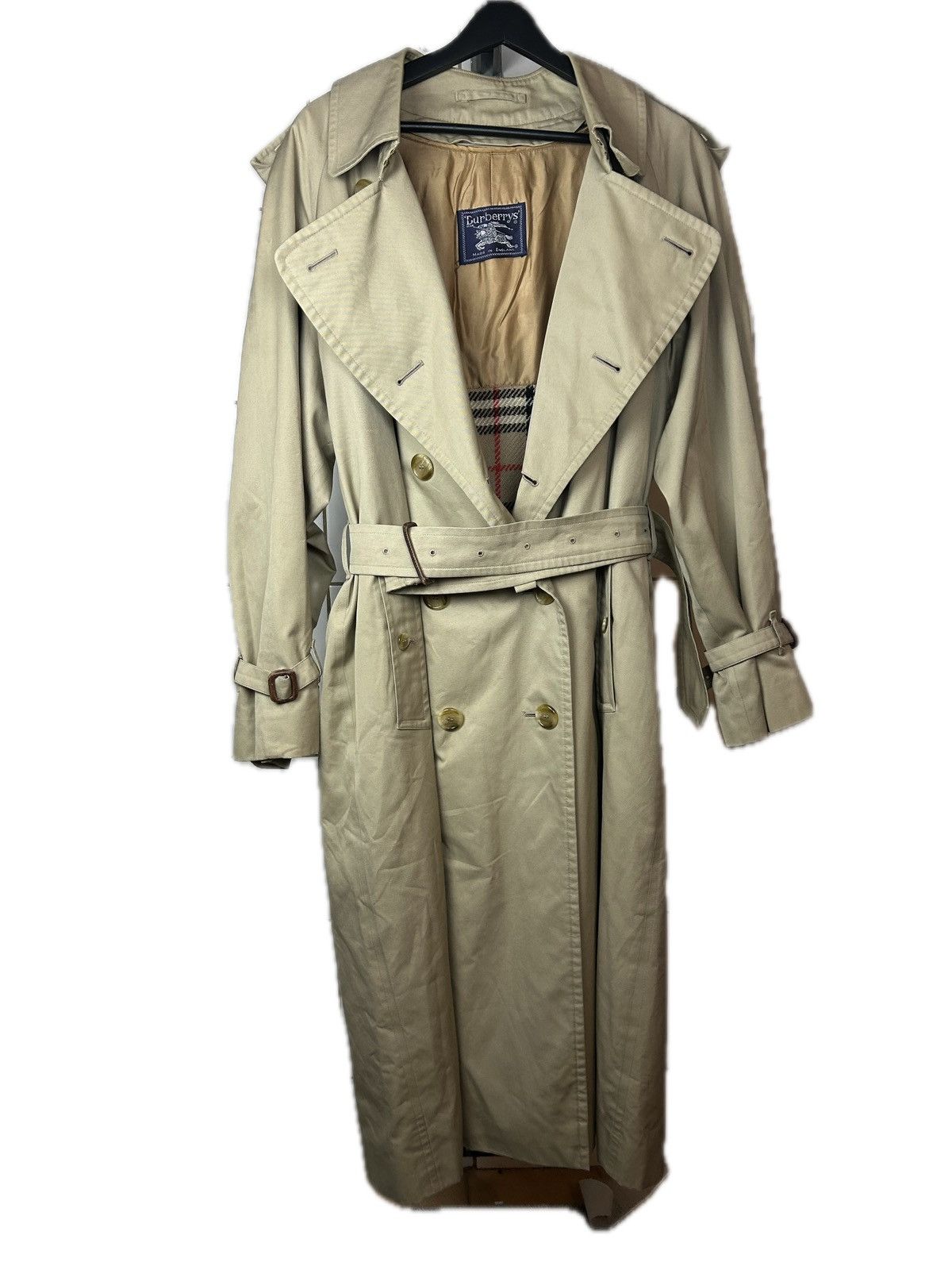 Burberry Burberrys trench coat beige wool lining vintage nova check Size US M / EU 48-50 / 2 - 1 Thumbnail
