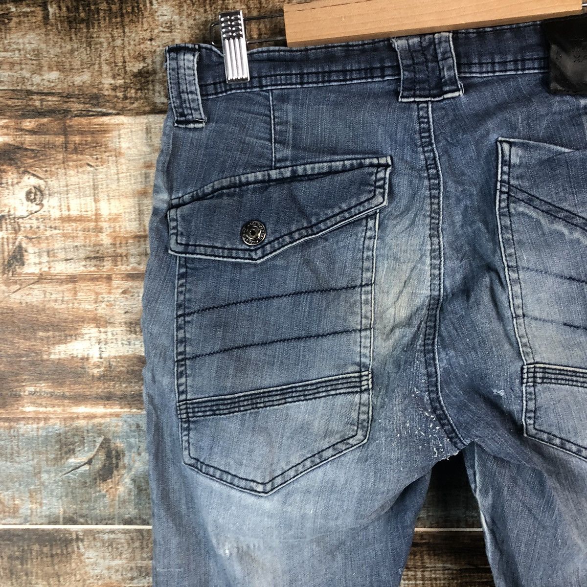 Japanese Brand Field Core Blue Distressed ripped Denim Pants #A2109 Size US 29 - 21 Thumbnail