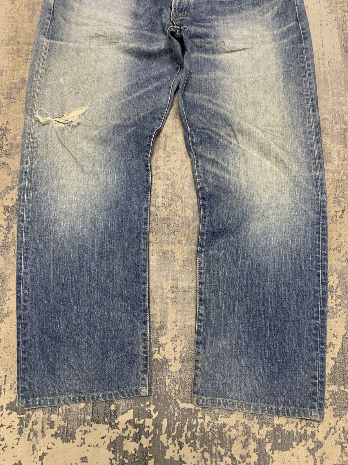 Edwin VINTAGE EDWIN Distressed Jeans W39 Size US 39 - 3 Thumbnail