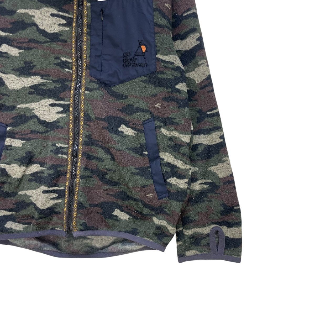 Japanese Brand × Vintage 💥Go Slow Caravan Fully Zipper Camo Jacket Size US M / EU 48-50 / 2 - 5 Thumbnail