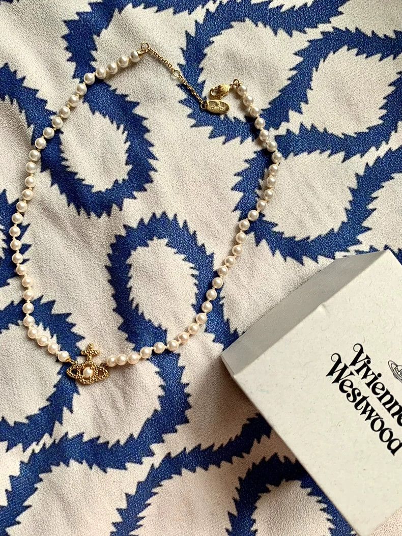 Vivienne Westwood Vivienne Westwood Pearl Saturn necklace Size ONE SIZE - 2 Thumbnail