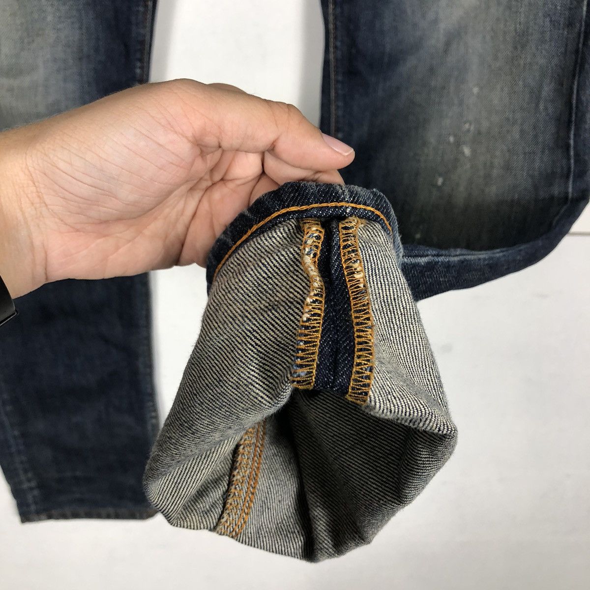 Japanese Brand 🔥Rare Distressed Denim Design Nudie Jeans Japan Made Size US 32 / EU 48 - 10 Thumbnail