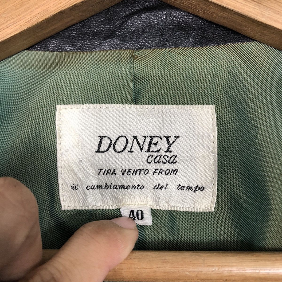 Japanese Brand 📌Vintage Biker Leather Jacket Doney Casa Issey Miyake Size US M / EU 48-50 / 2 - 17 Thumbnail