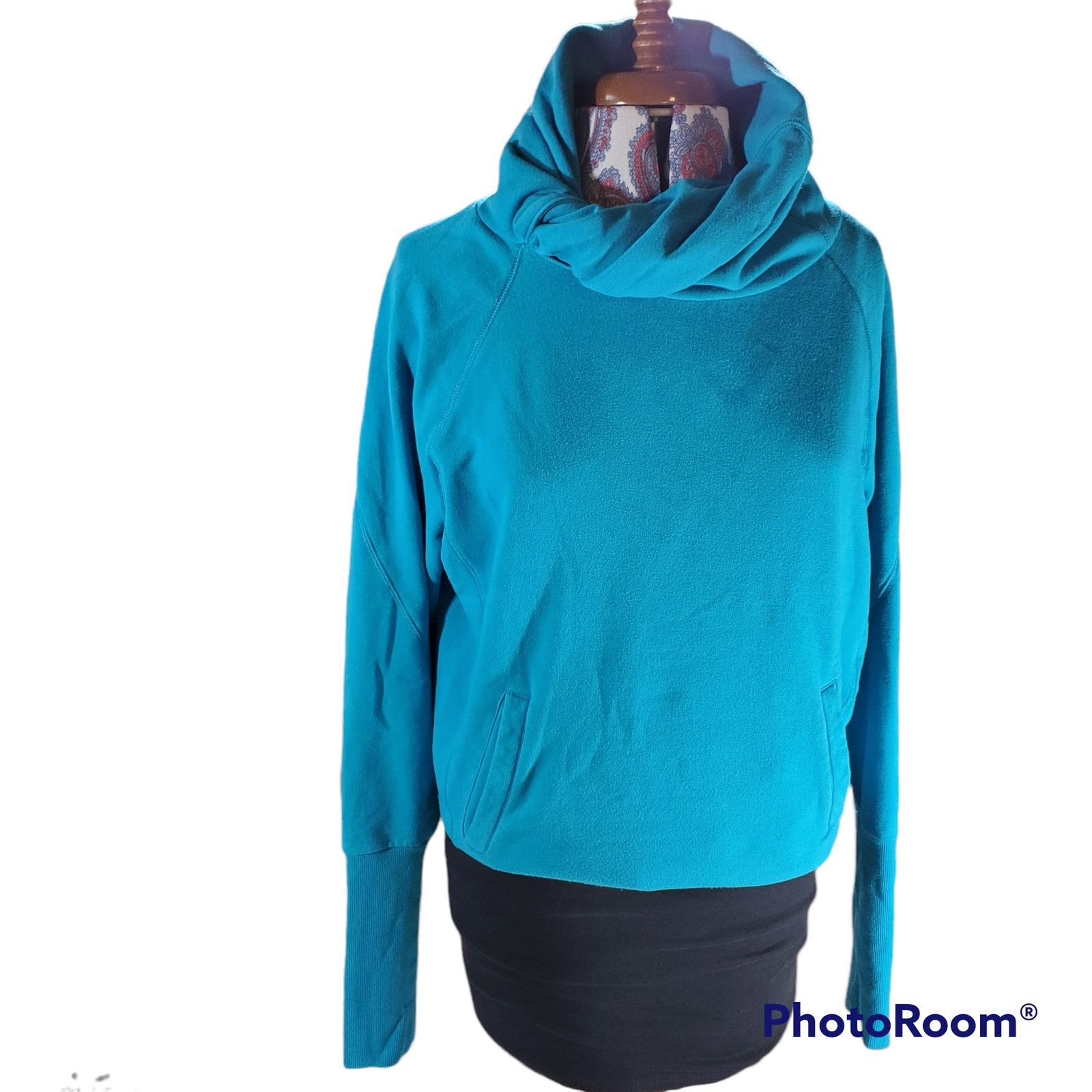Other Zella | Teal Sweatshirt with Twisted Cowl Neck | Size Small Size S / US 4 / IT 40 - 1 Thumbnail