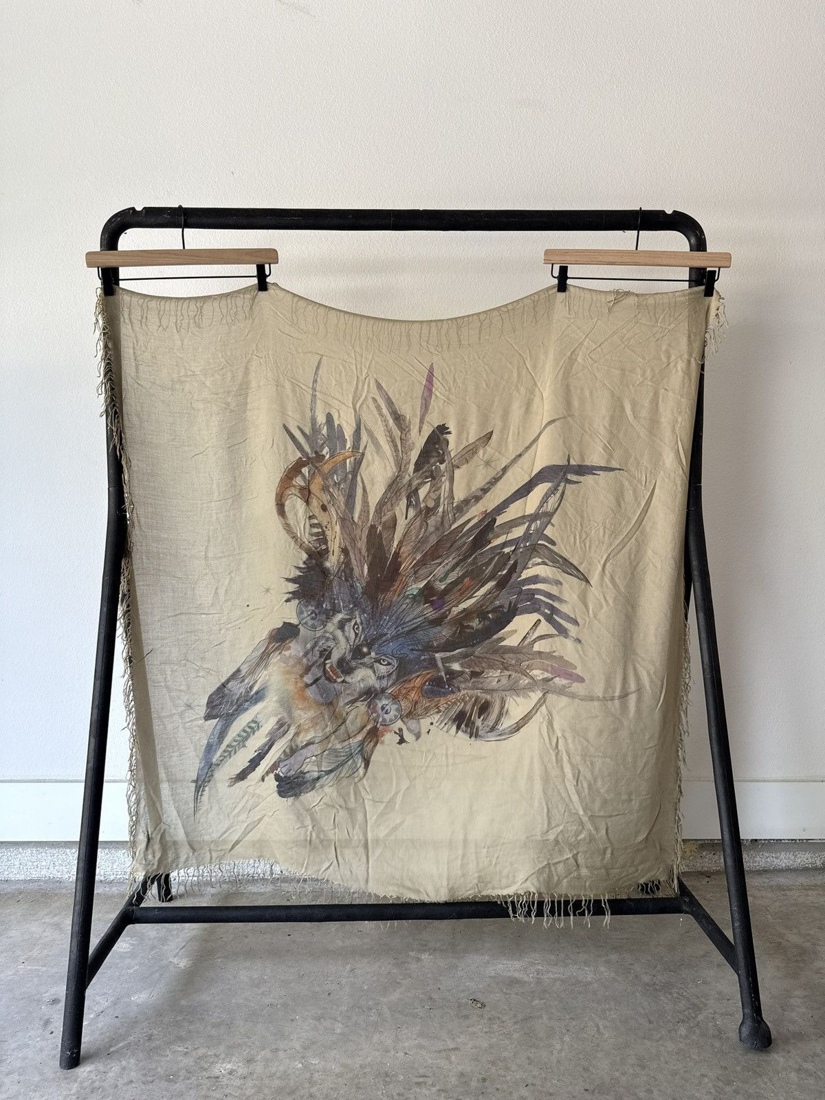 Balmain A/W 2011 Oversized Wolf Scarf (AW11/FW11, Decarnin) | Grailed