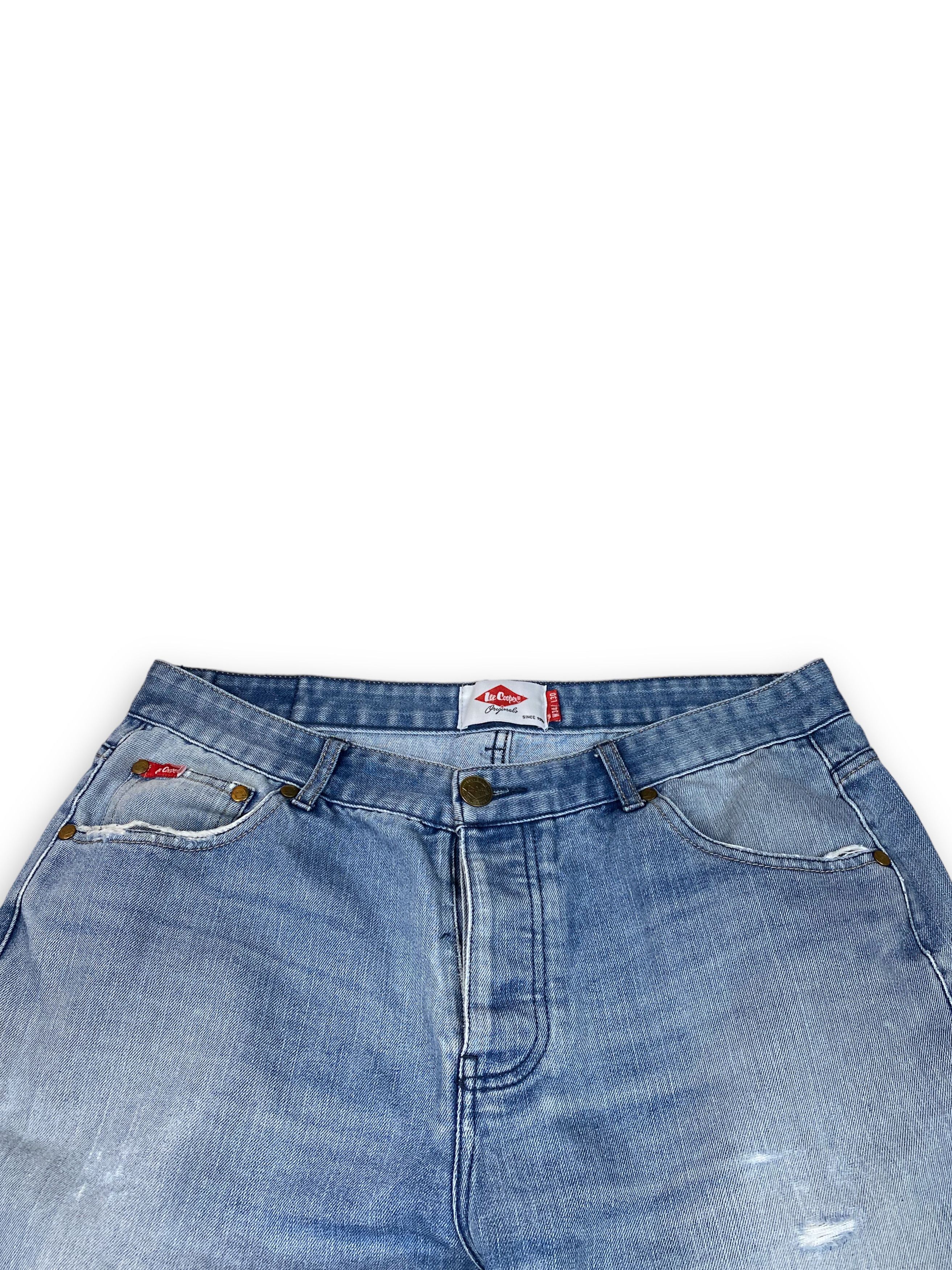 Jean Vintage LEE COOPER Distressed Light Washed Blue Jeans M686 Size US 35 - 18 Thumbnail