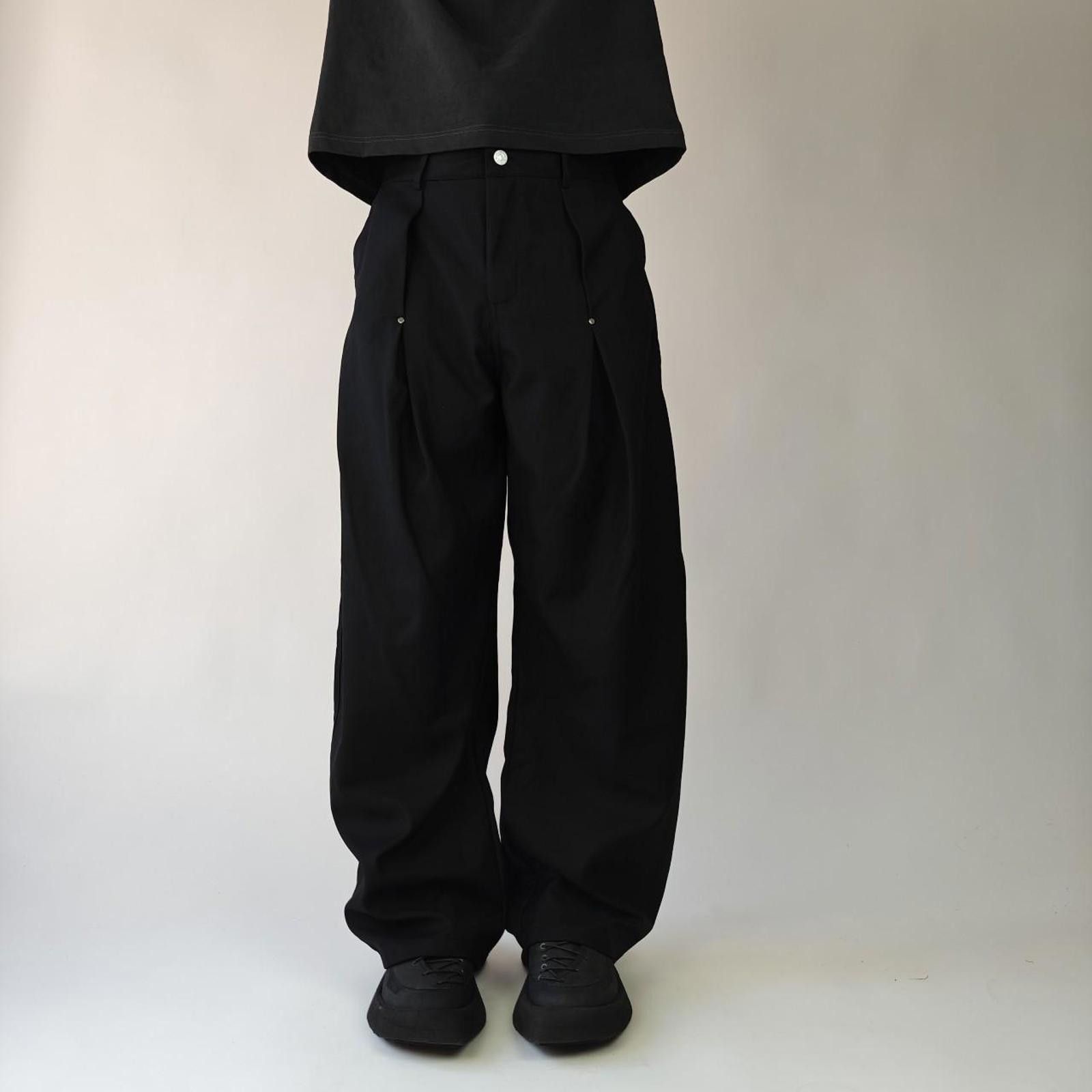 Other Black pleated wide leg pants Size US 31 - 1 Thumbnail