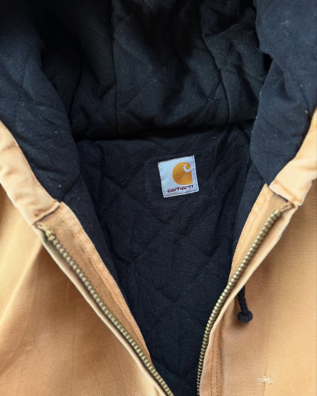 Carhartt × Vintage 90's Carhartt Active Wear Hooded Denim Jacket Size US XXL / EU 58 / 5 - 9 Thumbnail