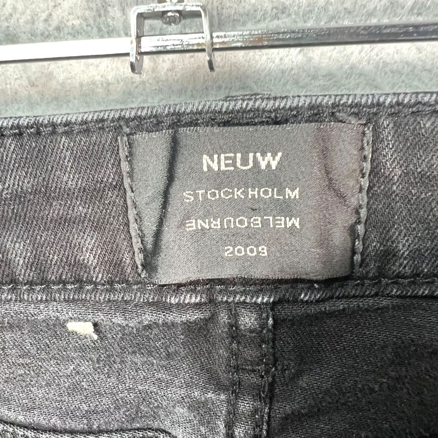 Vintage Neuw Jeans Skinny Black Denim 30x29 Mens Slim 5-Pocket Rise Mid Vintage: No (Original) Size US 30 / EU 46 - 4 Thumbnail