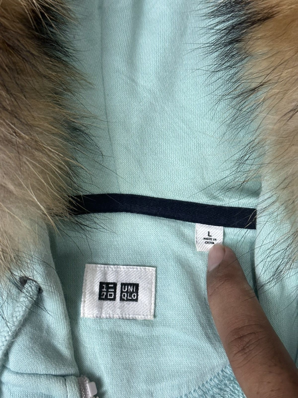Beauty Beast × Japanese Brand × Le Grande Bleu (L.G.B.) Fur Ziphoodie 3 Tone color Uniqlo Size US L / EU 52-54 / 3 - 5 Thumbnail