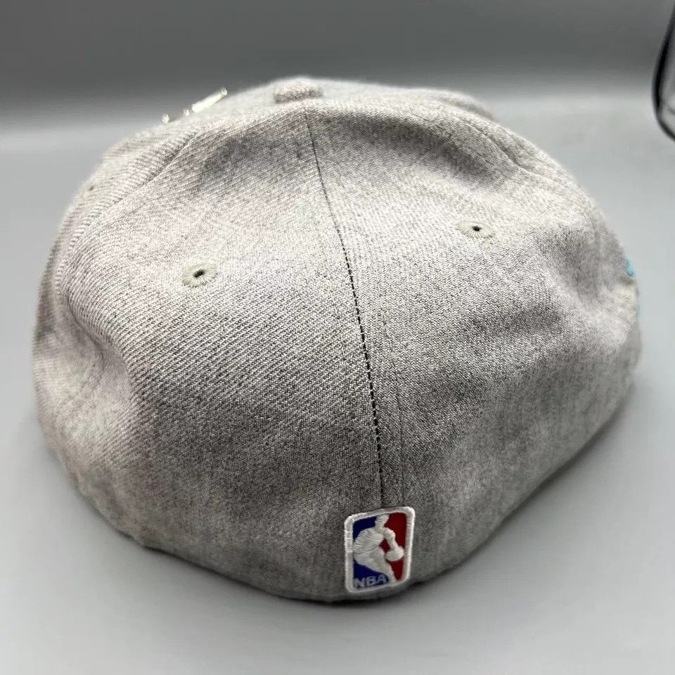 New Era Charlotte Hornets Hat Men 7 1/2 Gray Fitted New with Pin Size ONE SIZE - 5 Thumbnail