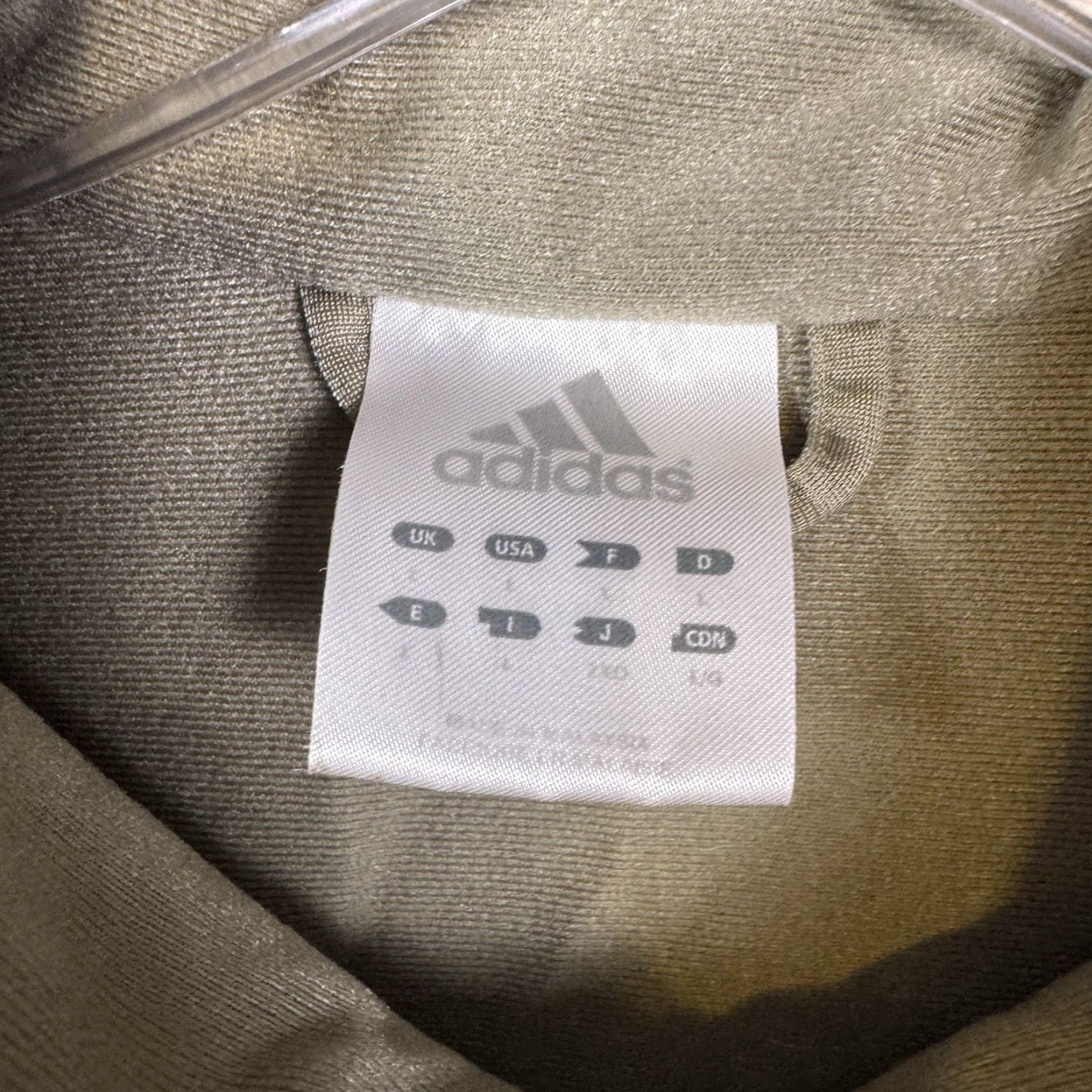 Adidas VINTAGE Adidas Track Suit Mens L Jacket Pants Set Y2K Military Green Hip Hop Size 42R - 6 Thumbnail