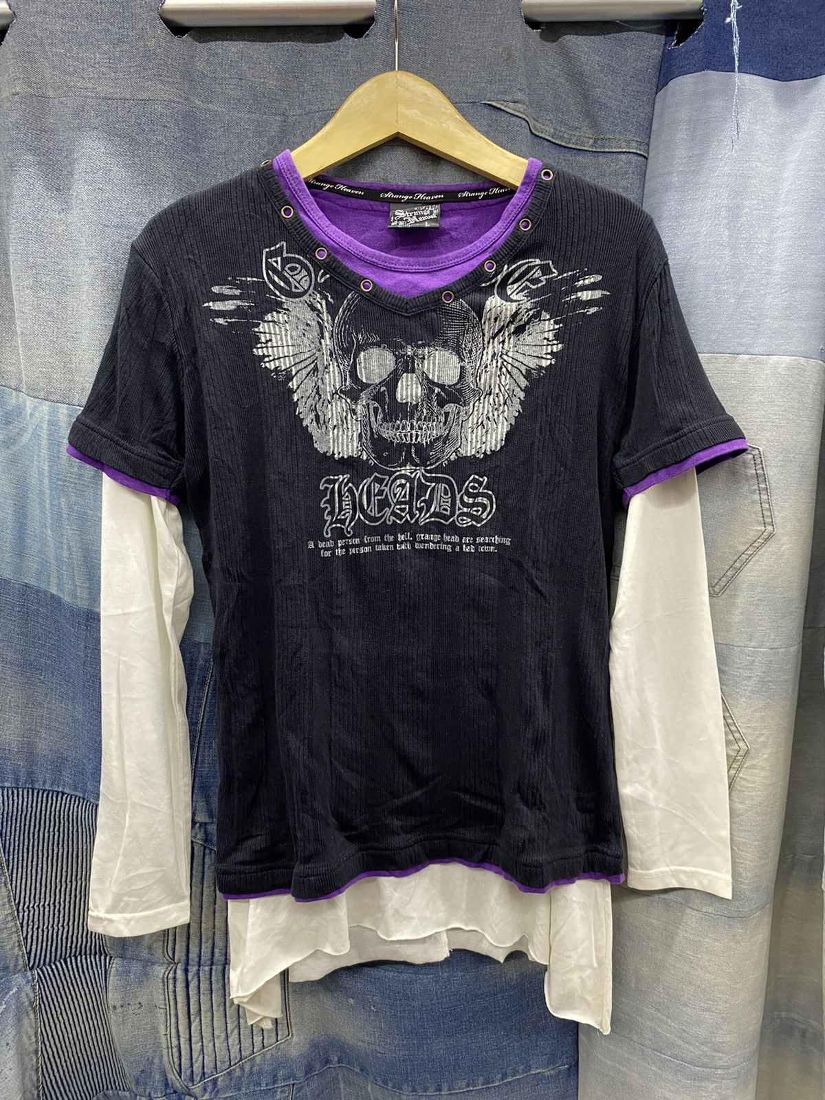 Hysteric Glamour × Japanese Brand × KMRii japanese brand strange heaven double layer poem skull Size US M / EU 48-50 / 2 - 1 Thumbnail