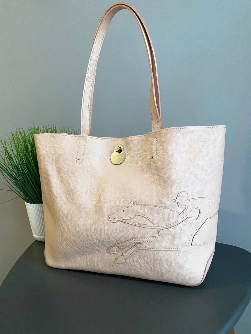 Longchamp Longchamp Shop It Tote Leather Light Pink Hand Bag Size ONE SIZE - 2 Thumbnail