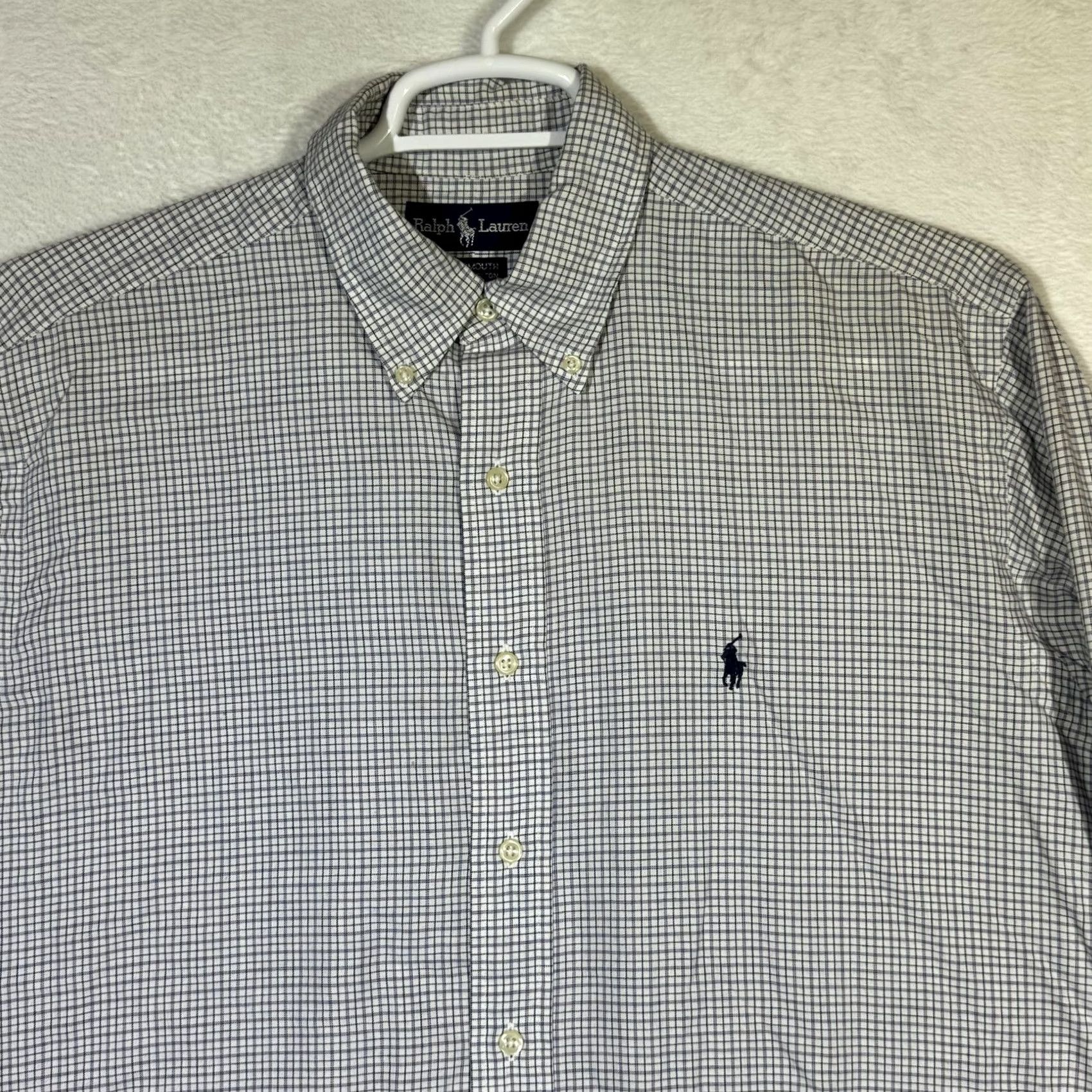 Ralph Lauren Ralph Lauren Shirt Mens 16 34/35 Lavender Check Yarmouth Button Down Long Sleeve Size US L / EU 52-54 / 3 - 5 Thumbnail