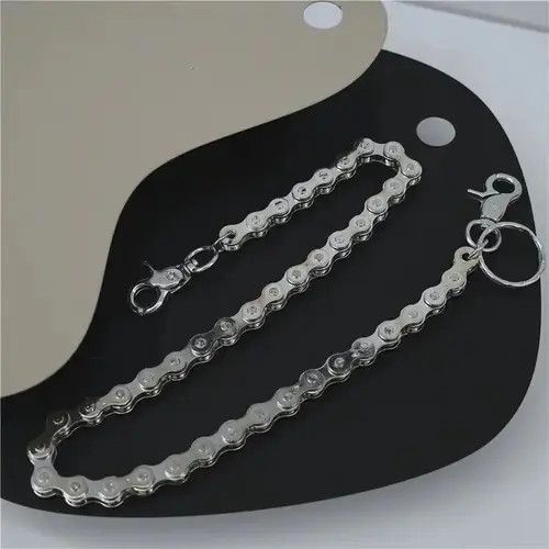 VIBE Punk Rock Unique Metal Minimalist Bicycle Chain Keychains Size ONE SIZE - 3 Thumbnail