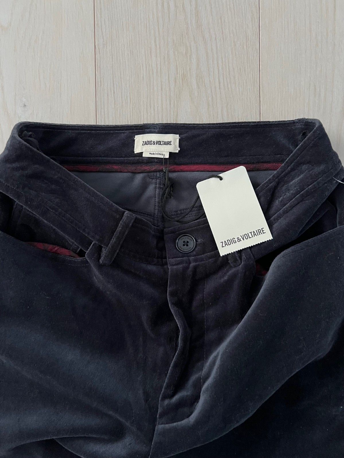 Zadig & Voltaire Zadig & Voltaire Pistol Velvet Pants Navy ( 34 / XS ) Size 24" / US 00 / IT 34 - 2 Thumbnail