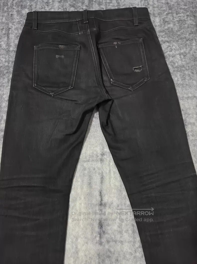 Saint Laurent Paris Saint Laurent Paris Coated Wax Cracked Destroyed Denim Pan Size US 30 / EU 46 - 4 Thumbnail
