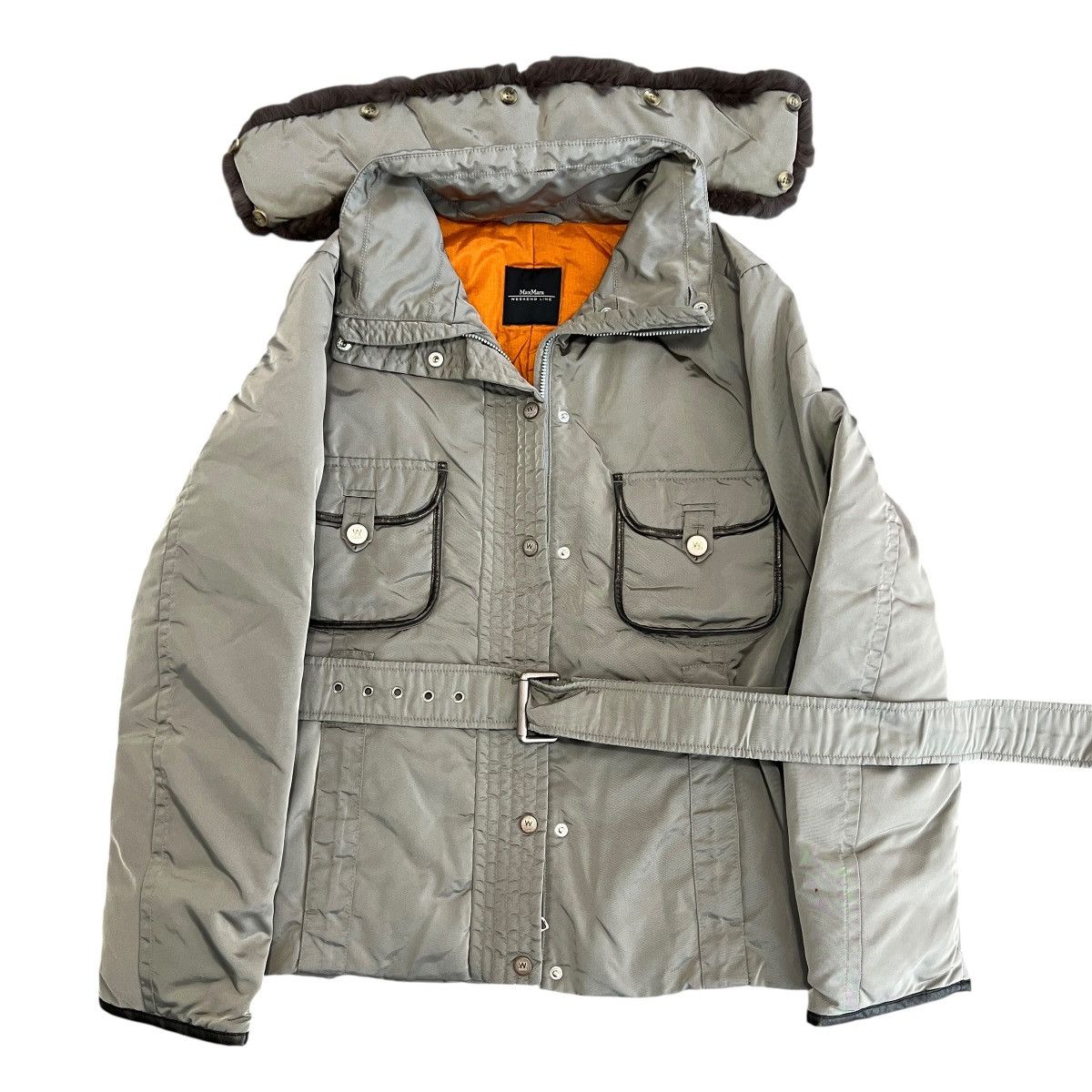 Max Mara Max Mara Weekend Line Fur-Trimmed Military Jacket 40 Size M / US 6-8 / IT 42-44 - 3 Thumbnail