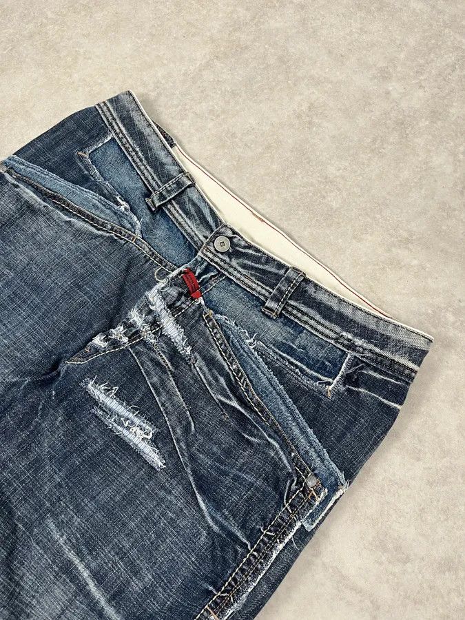 Marithe + Francois Girbaud 2000s Marithé + François Girbaud Blue Large Rebel Denim Jeans Size US 34 / EU 50 - 6 Thumbnail
