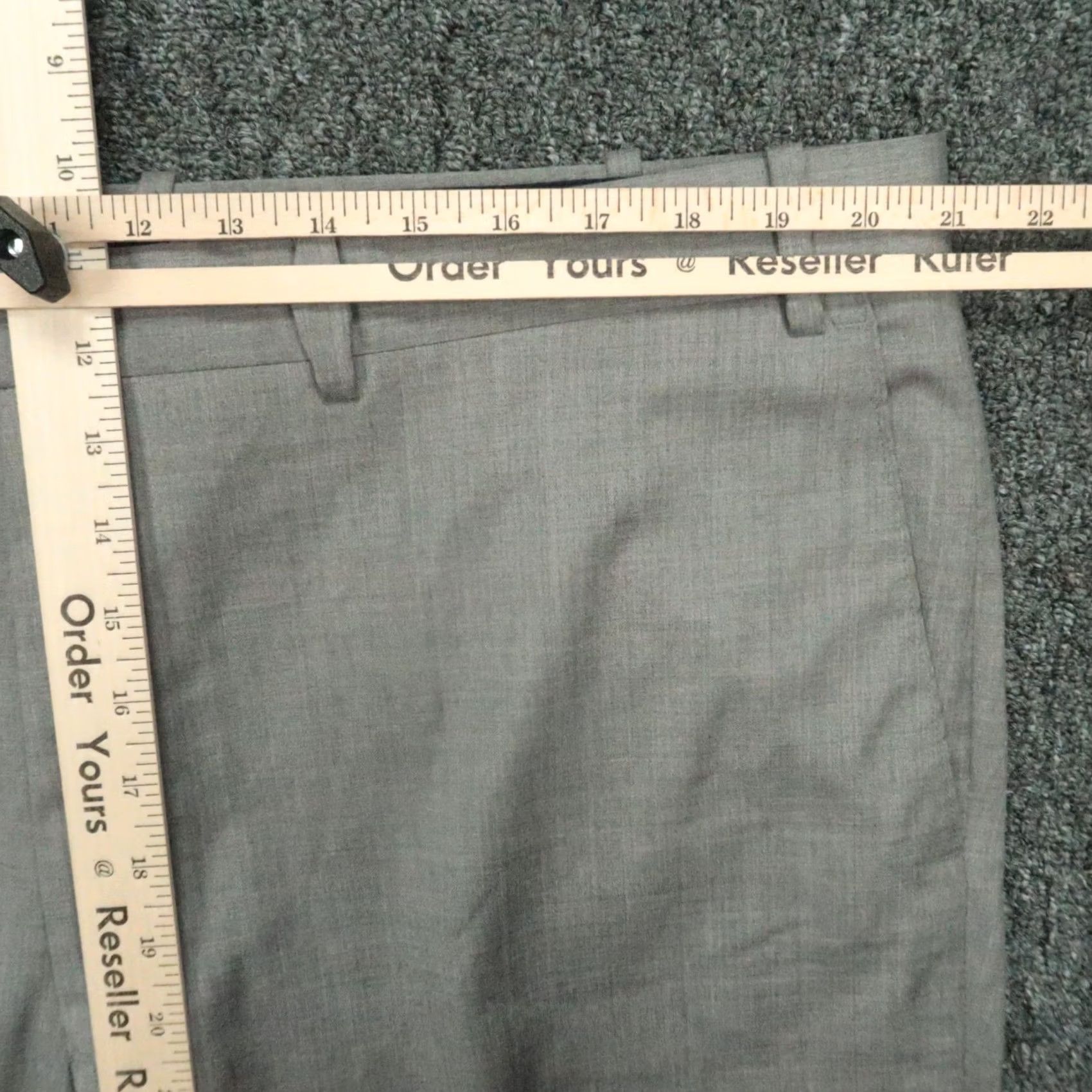 Peter Millar Peter Millar Pants Men 42x31 Gray Wool Chino Trousers Flat Front Straight Business Casual Size US 42 / EU 58 - 6 Thumbnail