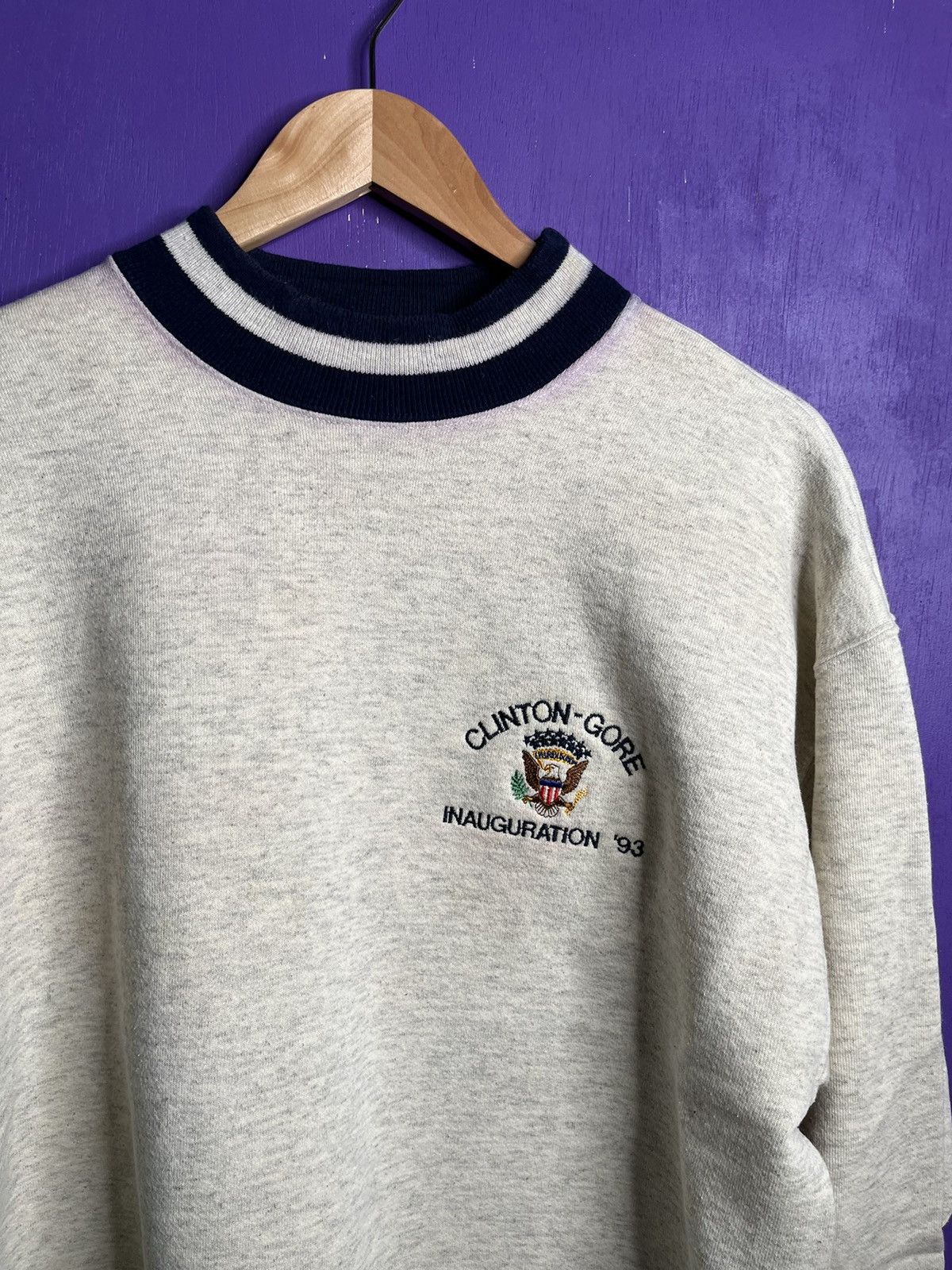 Vintage Vintage 1993 Clinton/Gore presidential crewneck Size US XL / EU 56 / 4 - 3 Thumbnail