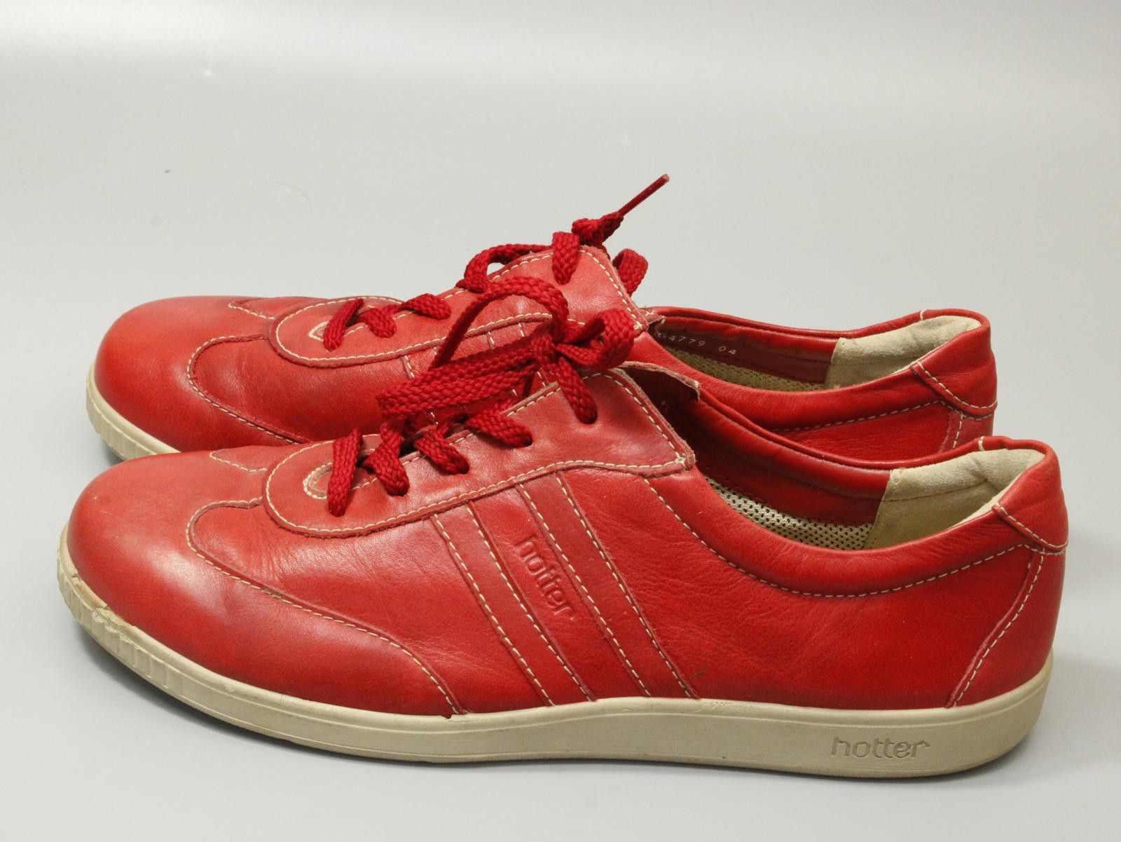 Lock & Co Hatters Hotter's Red Leather Womens's Walking Shoes Buddy Size US 8 / EU 41 - 6 Thumbnail