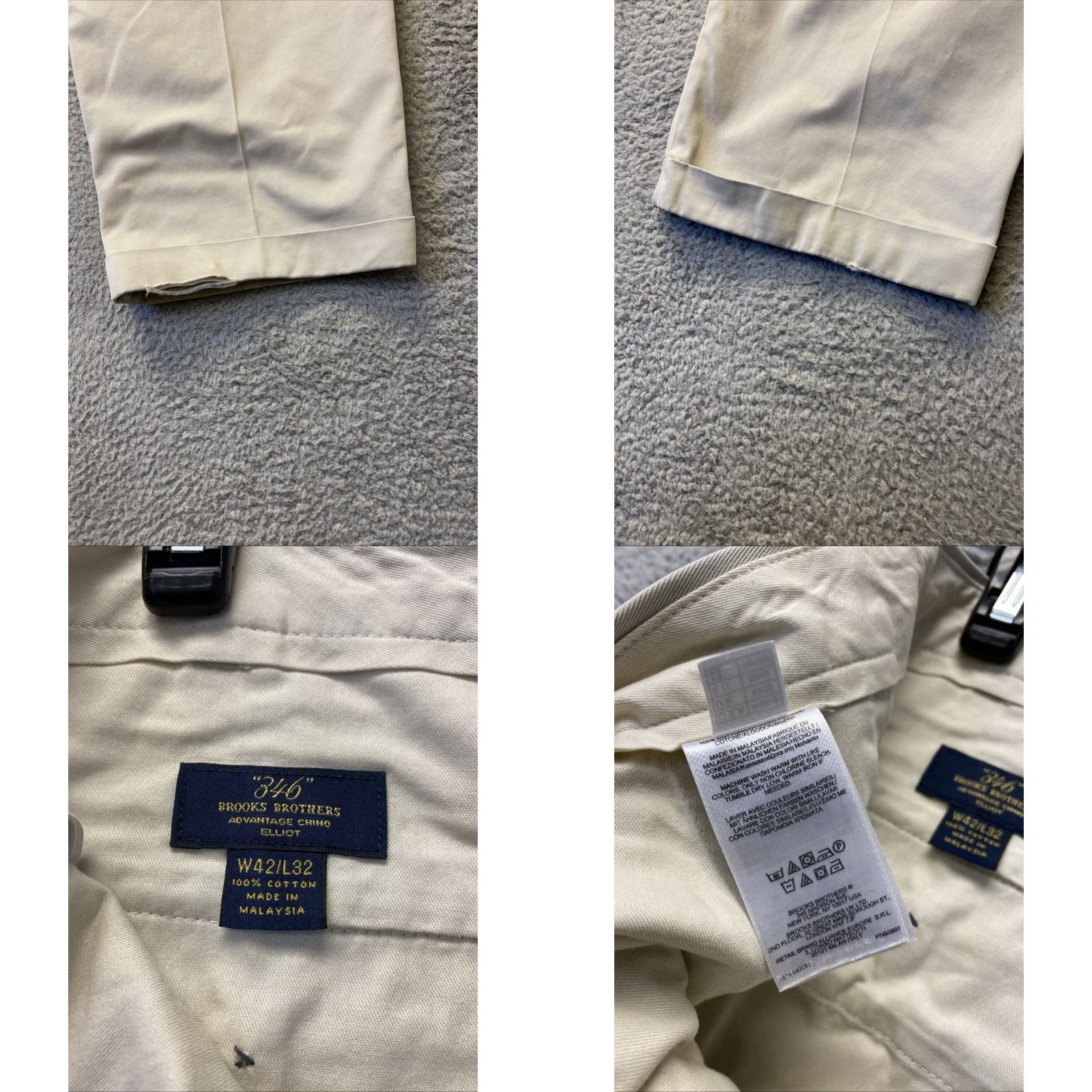 Brooks Brothers Brooks Brothers Chino Pants Mens 42x32 Khaki Elliot Fit Flat Front Regular Zip Button Pockets Dress Casual Mens Size US 42 / EU 58 - 9 Thumbnail