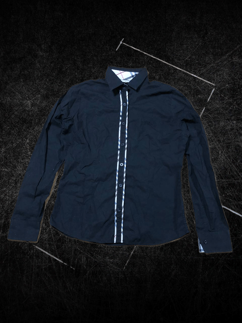 Burberry BURBERRY Women's Nova Check Black Button Up Shirt Size M / US 6-8 / IT 42-44 - 1 Thumbnail