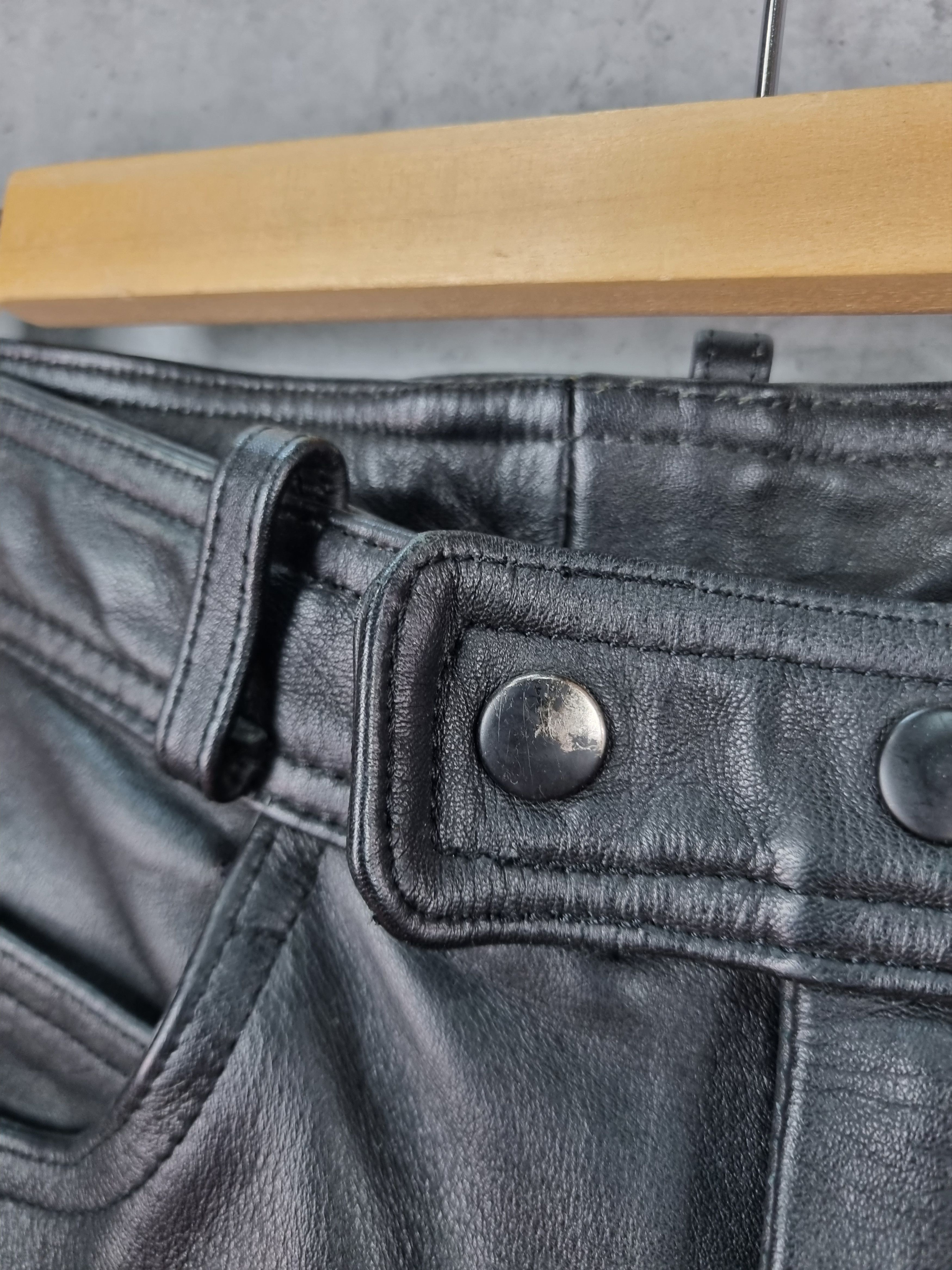 Genuine Leather × Vintage High Waist Leather Retro Pants. Size US 34 / EU 50 - 7 Thumbnail