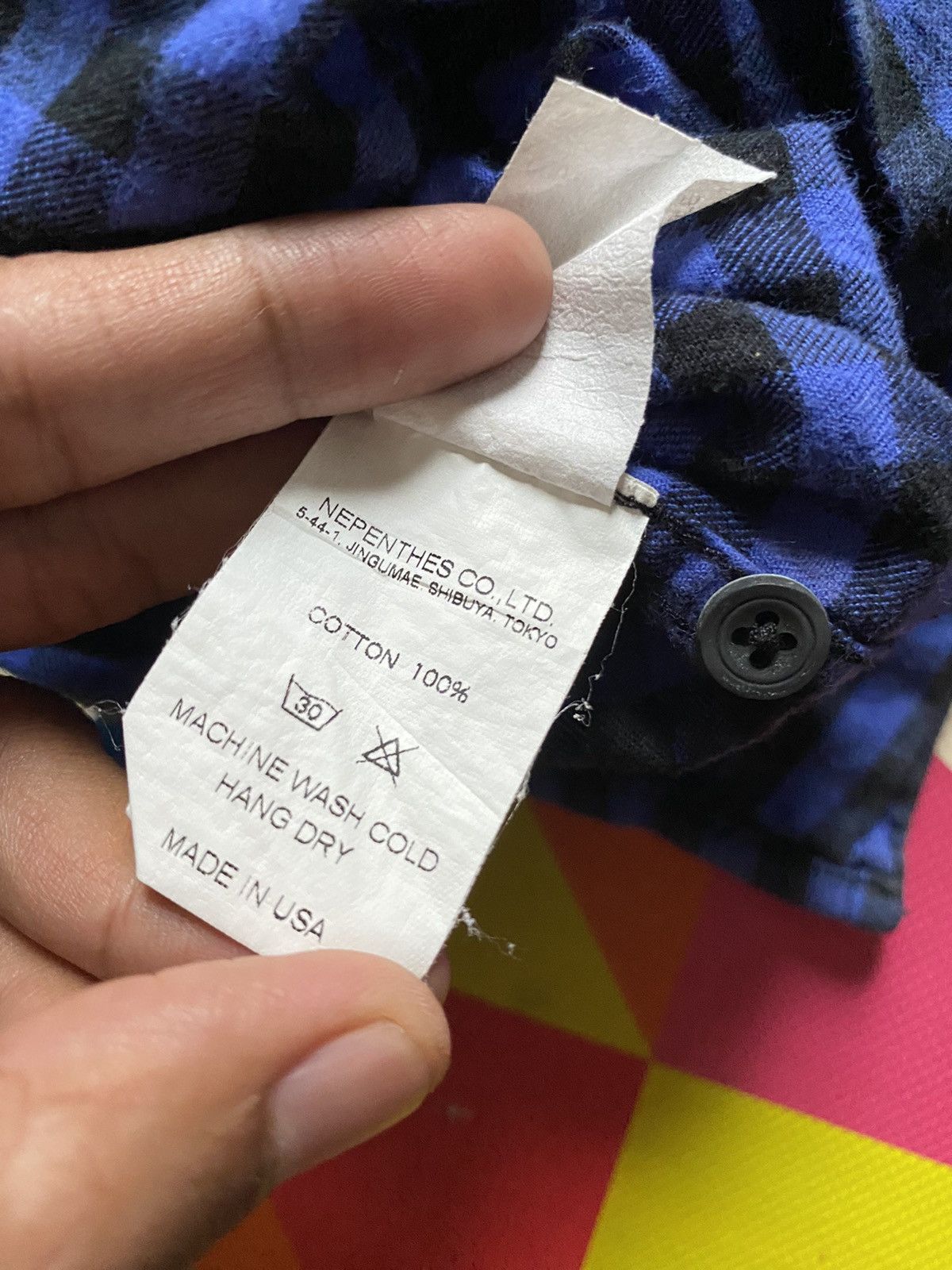 Engineered Garments × Needles × Nepenthes 2000s Nepenthes asymmetric checkered button shirt Size US S / EU 44-46 / 1 - 6 Thumbnail