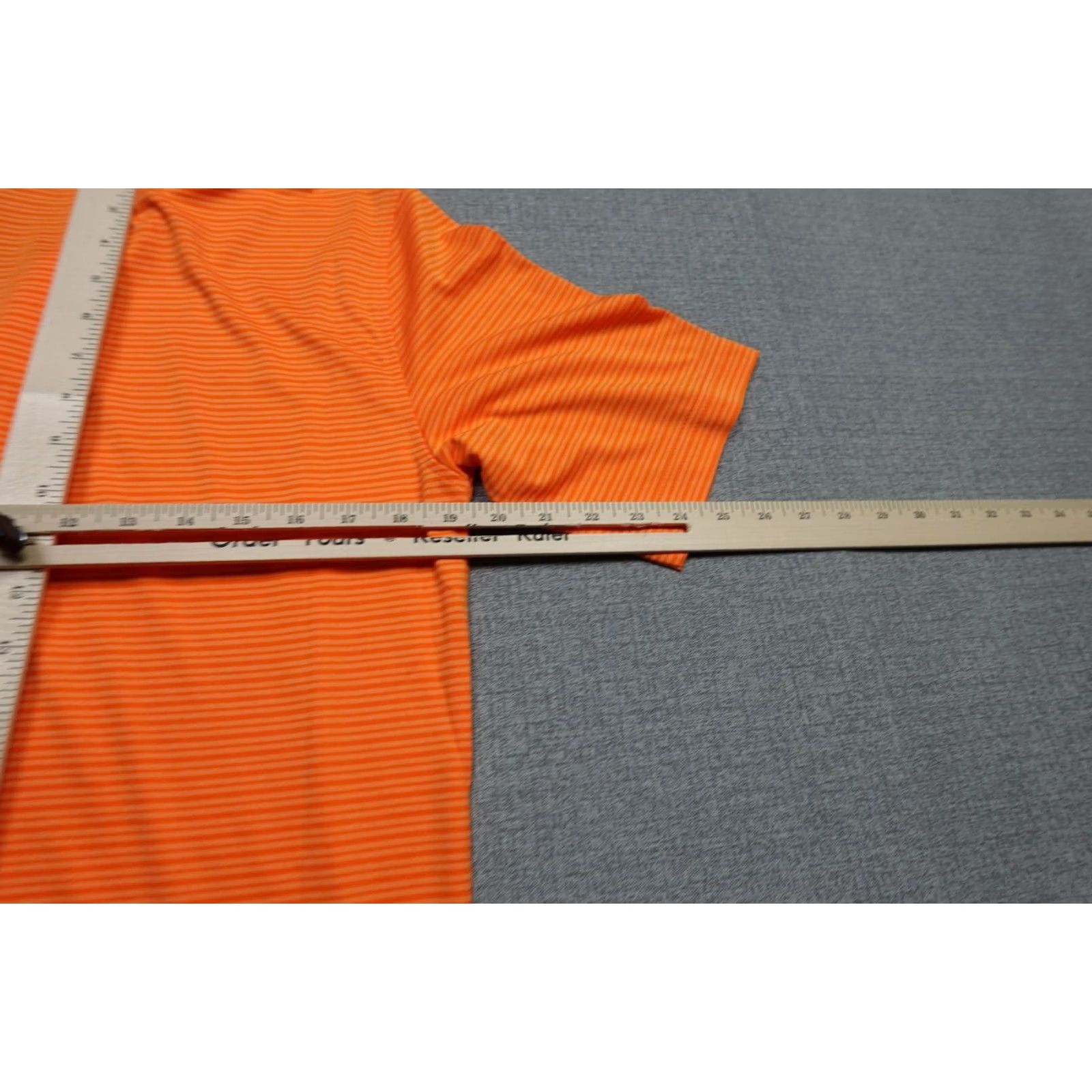 Vintage Walter Hagen Essentials Polo Mens Small Orange Stripe Golf Moisture Wicking NWT Size US S / EU 44-46 / 1 - 6 Thumbnail